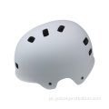 Capacete de skate branco fosco para jovens adultos